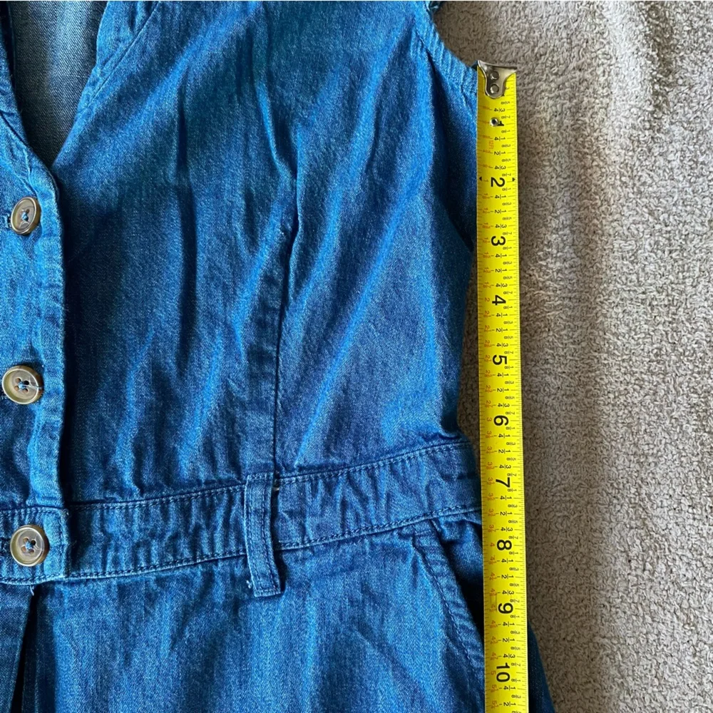 Pilcro and the Letterpress Cotton Size 10 denim blue jumpsuit - Picture 3 of 9
